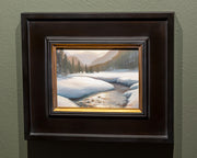 "Frozen Warmth" 6x8 Original Plein air Oil Painting