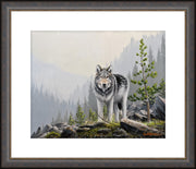 "A Wild Domain" - Framed Wolf Wildlife Art Print