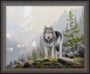 "A Wild Domain" - Framed Wolf Wildlife Art Print