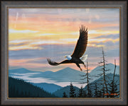 "Conquered" - Framed Bald Eagle Wildlife Art Print