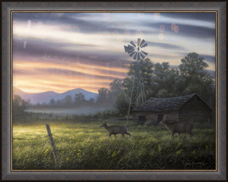 "Late Summer" - Framed Whitetail Deer Art Print