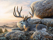 Original Mule Deer Buck Painting - "The Lawmaker" 18x24