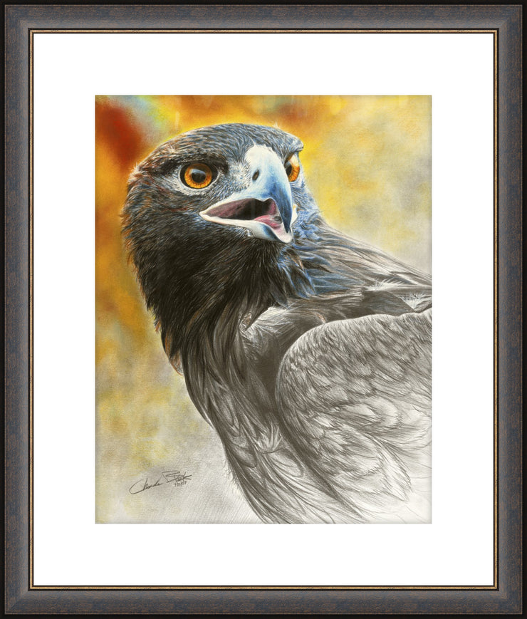 "More Precious Than Gold" - Framed Golden Eagle Art Print