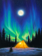 Original Northern Lights Painting - "A Beautiful Life" 16x12