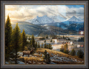 "An Amazing Journey" - Framed Wildlife Art Print, Rocky Mountain Elk