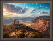 "All The Glory" Framed Desert Landscape Art Print, Mule Deer
