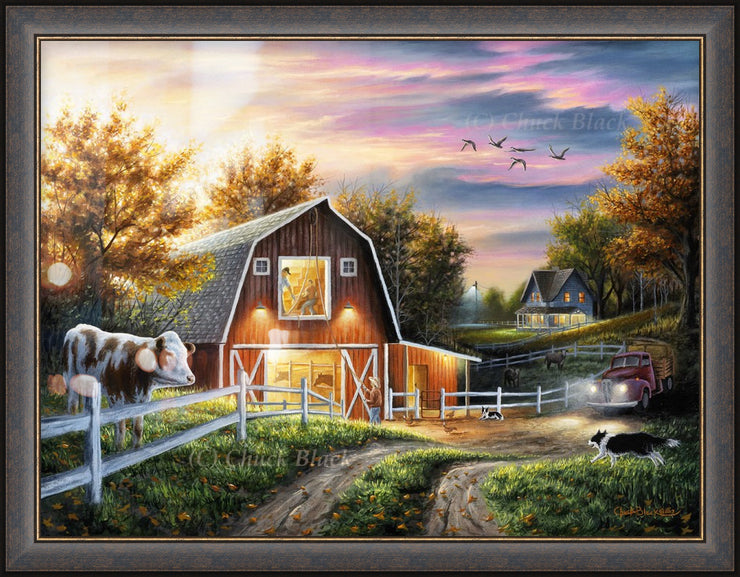 "The Good Life" - Farmyard Barn Art Print