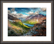 "Rising Above" - Colorful Mountain Landscape Framed Art Print