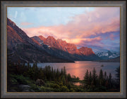 "A Lasting Impact" - Framed Glacier National Park Landscape Art Print, Grizzly Bear