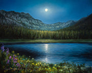 "Moonlit Basin" 8x10 Landscape Painting