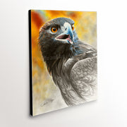Golden Eagle Canvas Art Print - 'More Precious Than Gold' with stunning Portrait Detail
