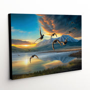 'Nothing Like It' canvas art print, capturing the tranquil beauty of waterfowl in an idyllic landscape scene