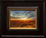 "Red Dawn" 6x8 Original Plein air Oil Painting